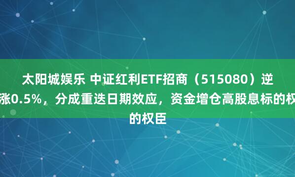 太阳城娱乐 中证红利ETF招商（515080）逆势涨0.5%，分成重迭日期效应，资金增仓高股息标的权臣