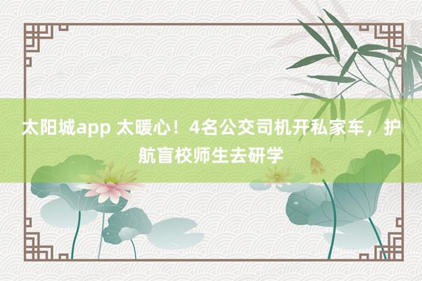 太阳城app 太暖心！4名公交司机开私家车，护航盲校师生去研学